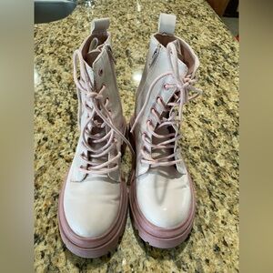 Zara Pink Combat boots